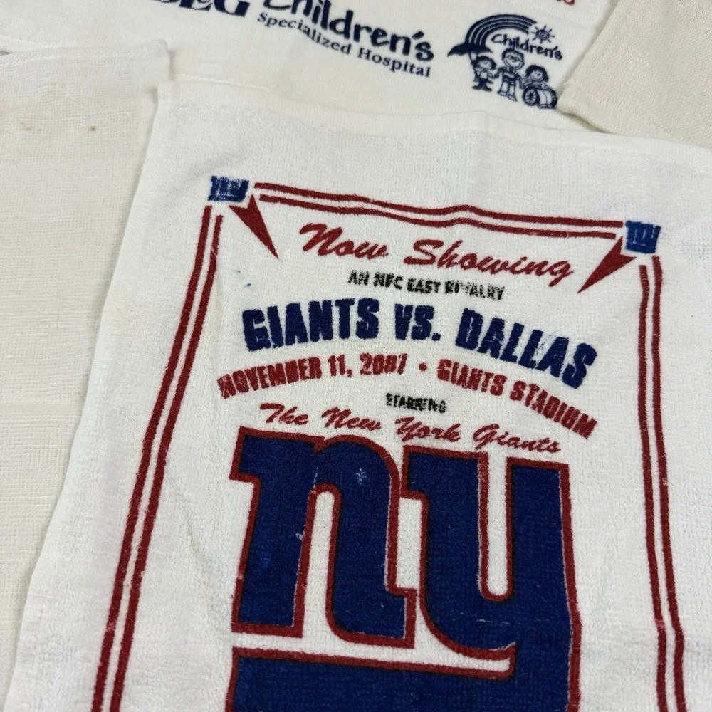 New York Giants Rally Towel Ceremony Wash Lot of 10 Game Stadium Retired NY
